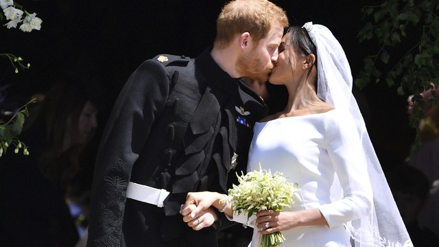Hoàng tử Harry và Công nương Meghan trong ngày cưới. (Ảnh: Reuters)